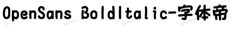 OpenSans BoIdItalic字体转换